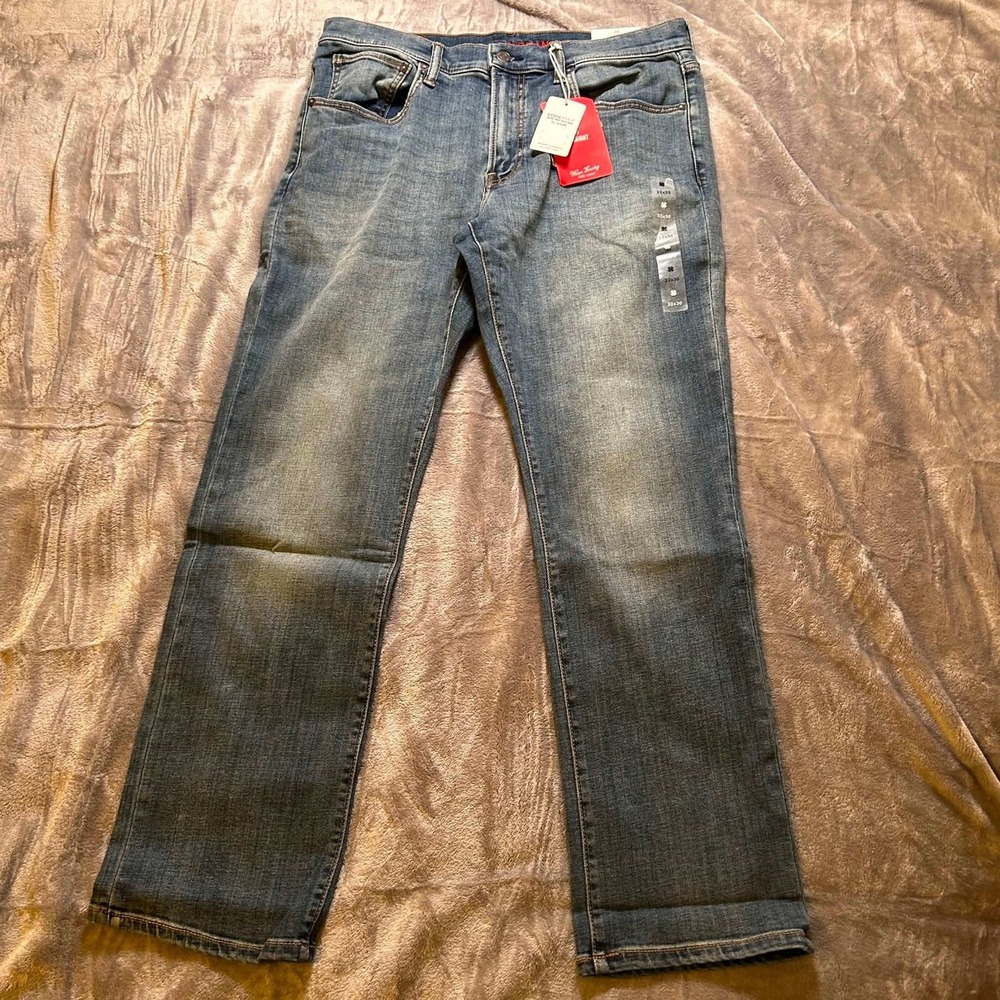 Lucky Brand 223 Straight Leg Jeans Mens 32x30 Medium Wash Advanced Stretch NEW